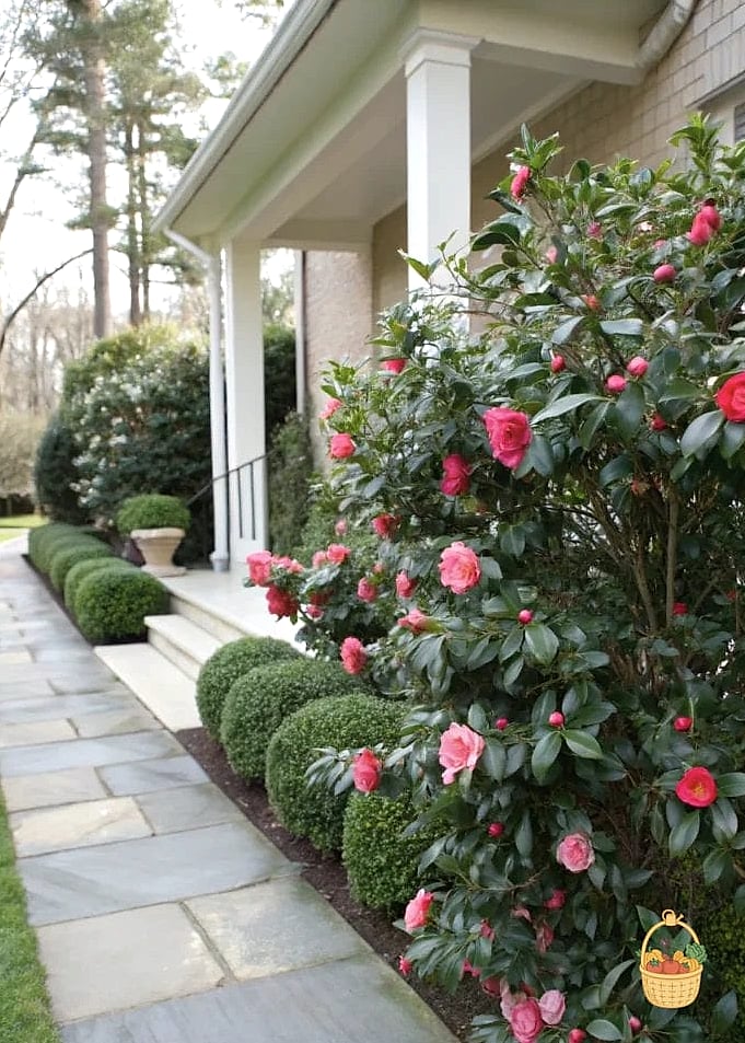 21 Bushes For The Front Of Your House That Are Going Viral on Pinterest 14 Camellia