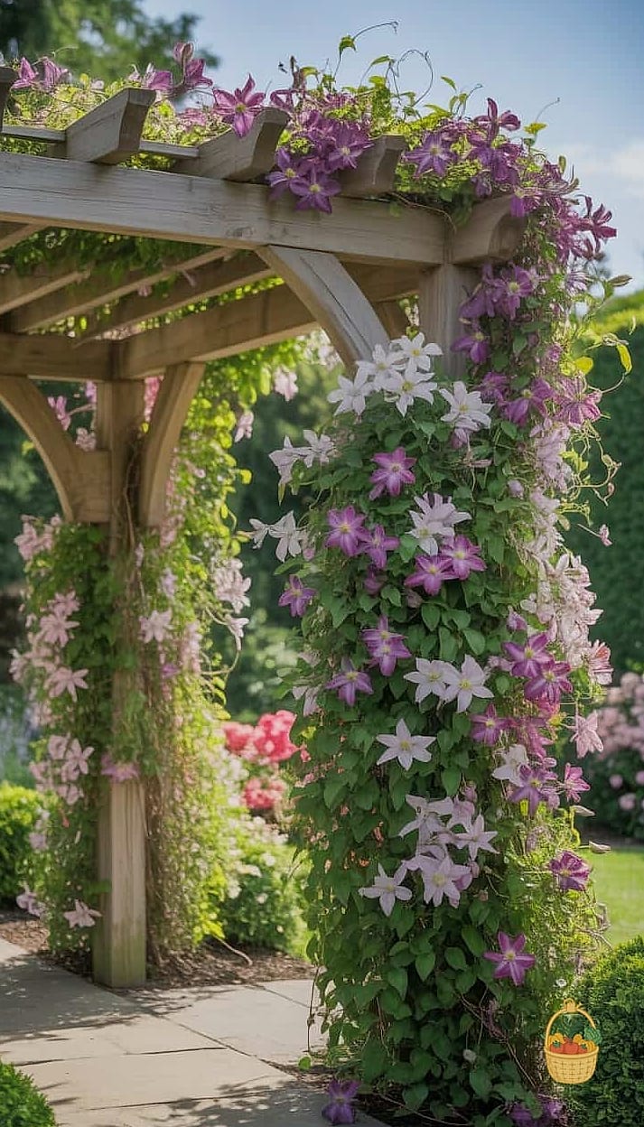 20 Climbing Plants For Pergola And Arbor That Will Transform Your Garden 3 Clematis