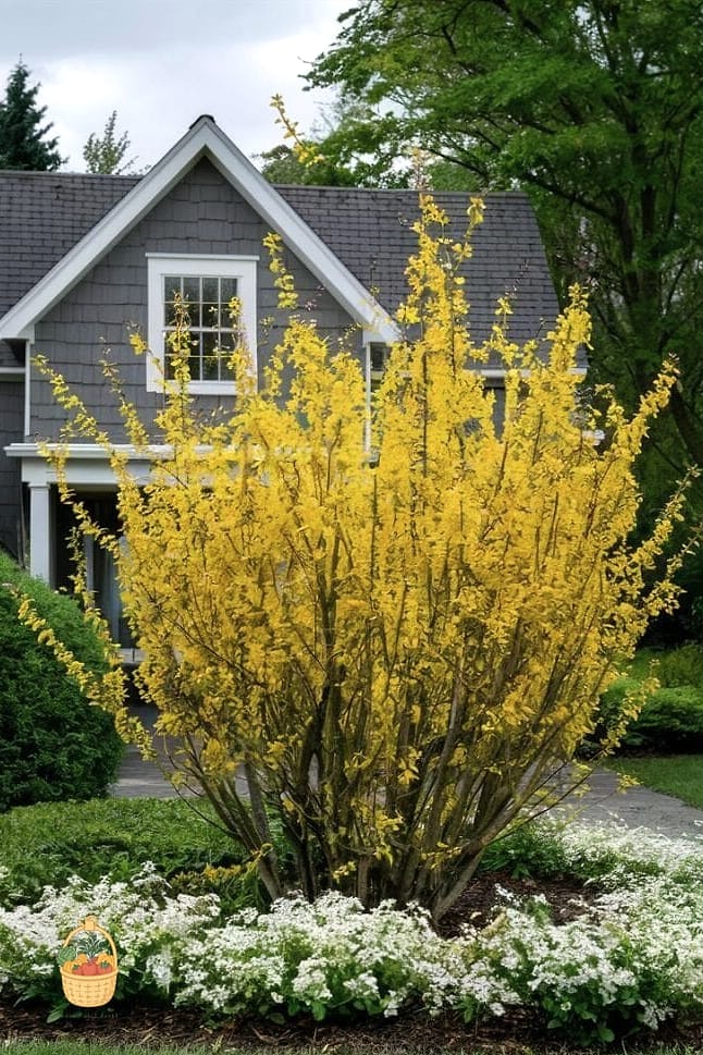 21 Bushes For The Front Of Your House That Are Going Viral on Pinterest 11 Forsythia