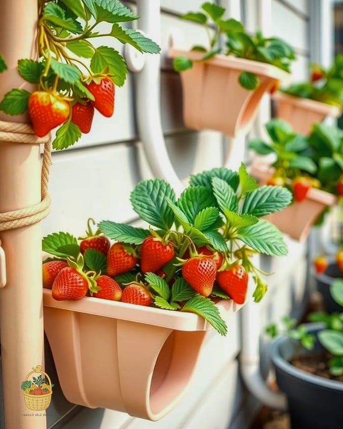Repurposed Rain Gutter Planters