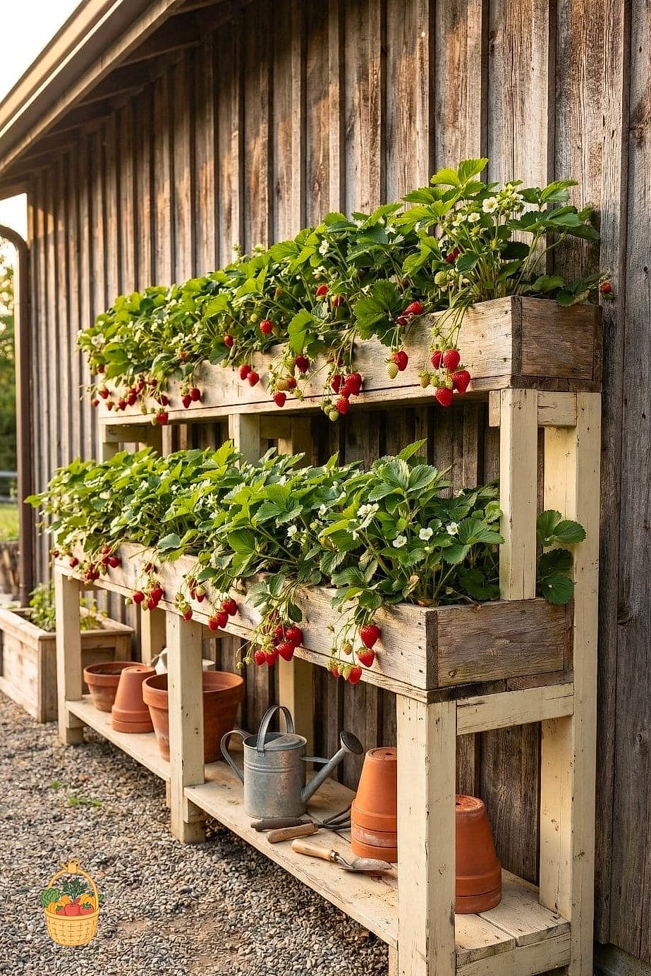 Strawberry Planter Made from an Old Dresser Drawer