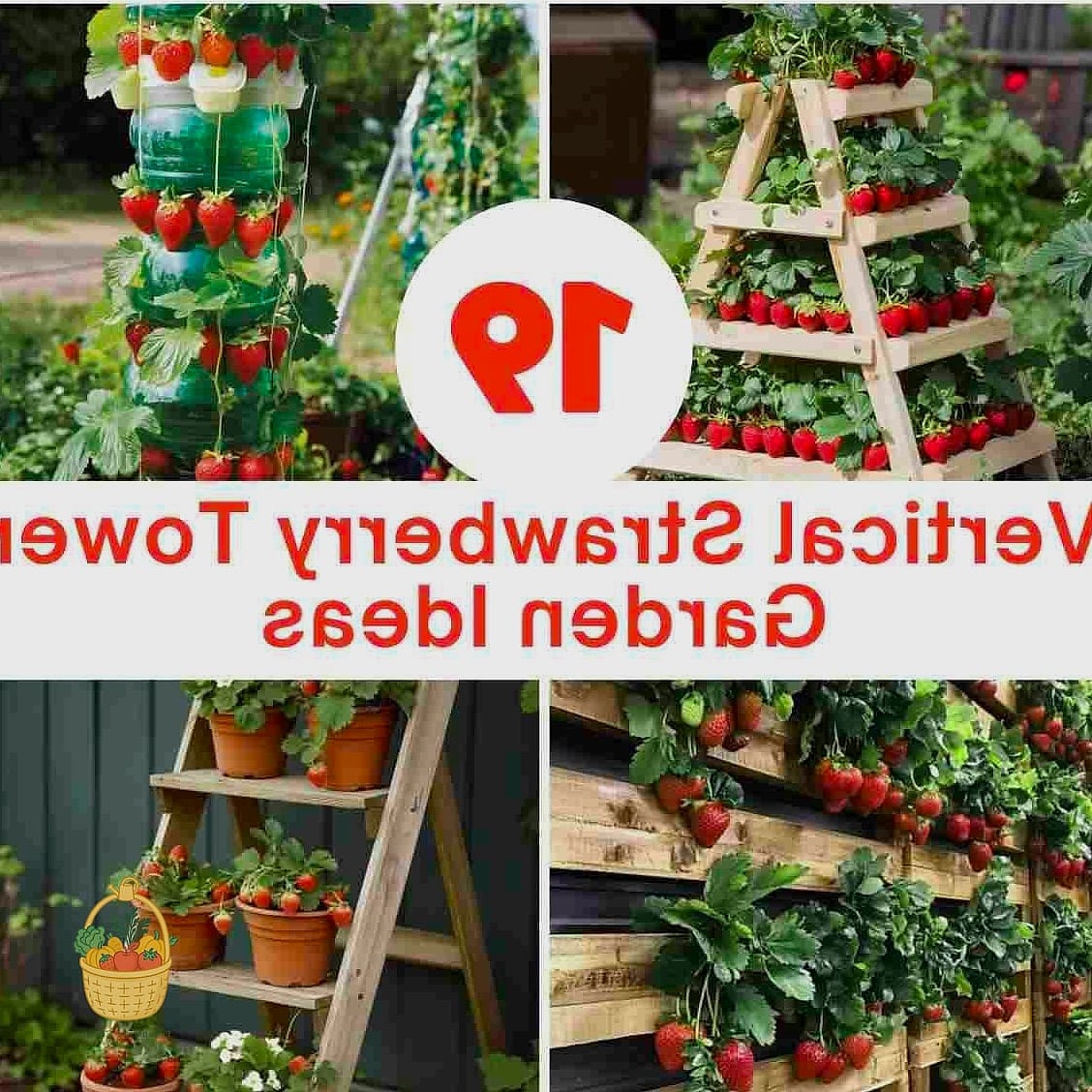 Strawberry Planter Combined with a Vertical Pallet Herb Garden