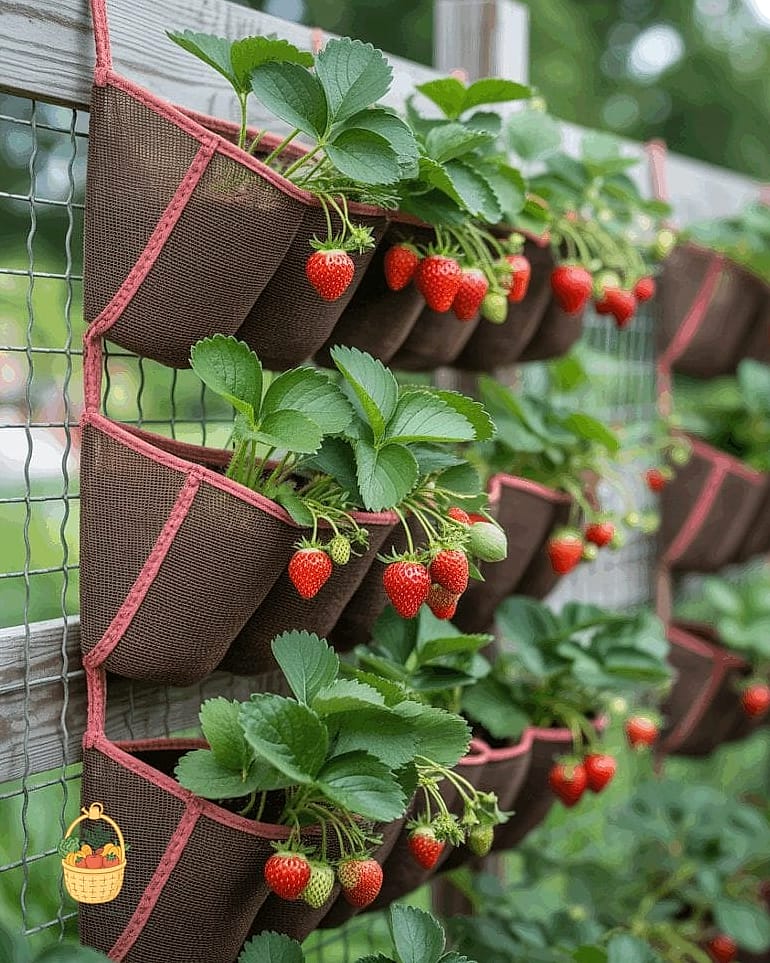 Strawberry Planter Made from a Repurposed Bathtub
