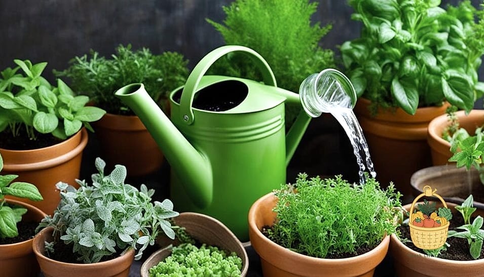 Herbs Grow In Containers — The Complete Beginner's Guide 6 Watering Herbs the Right Way